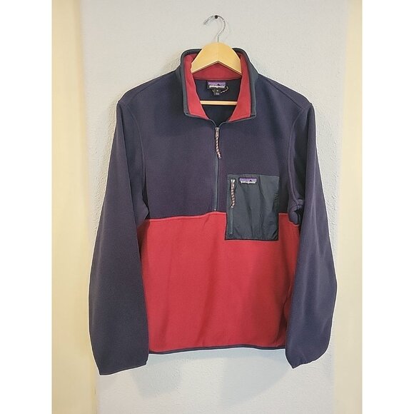 Patagonia Vintage Fleece Medium Quarter Zip Pullover Retro Outdoor Jacket - Picture 1 of 6